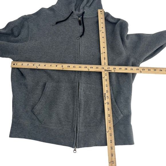 Vintage Polo By Ralph Lauren Hoodie Mens Large Grey Black Fleece Sweatshirt Zip - Picture 6 of 10